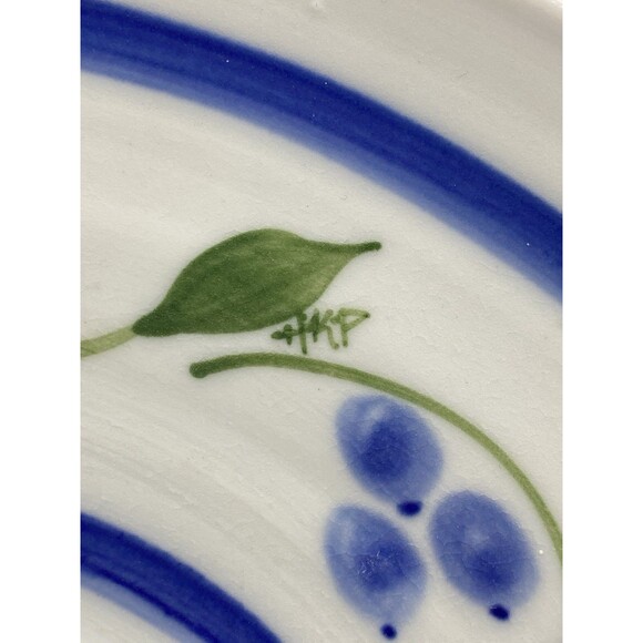 Vintage Sheepscot River Pottery Maine Made Blueberry Serving Bowl Farmhouse READ - Picture 5 of 12